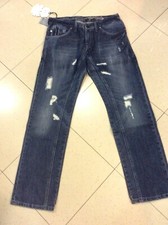 JEANS CLINK TETRA UOMO PANTALONI STRAPPI CERNIERE PELLE TASCHE MIS 33