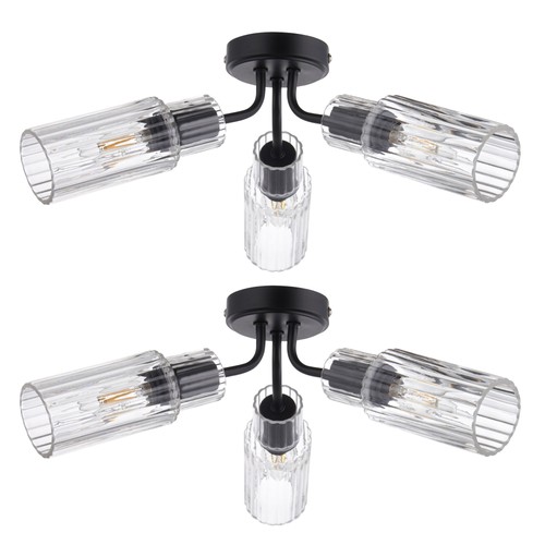 Set plafoniere moderne nero - 2,