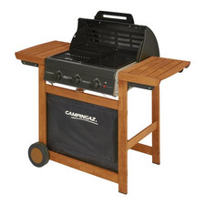 Camping Gaz Barbecue GPL e Metano Adelaide 3 Woody DualGas con griglia, piastra,