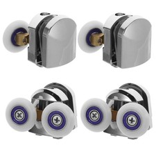 4 Pezzi Rulli per Porta Doccia Scorrevoli Ruote a Rullo in Vetro Ricambio