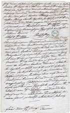 Marca da bollo su documento 1862 Regno lombardo Veneto Revenues Fiscalmarken
