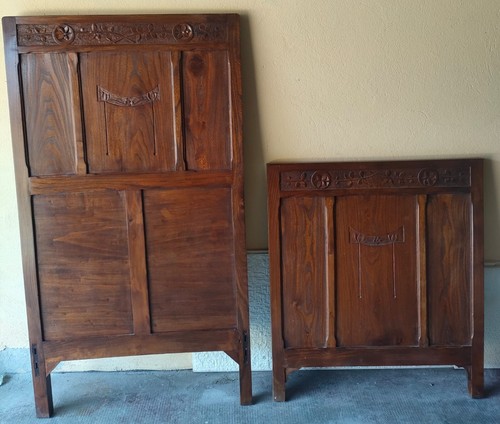 Letto singolo legno antico - letto,