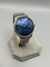 Orologio Automatico Meccanico acciaio Data Stile vintage Zaffiro Subacqueo 100mt