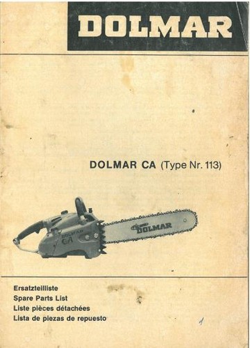 Manuale ricambi motosega - manuale,