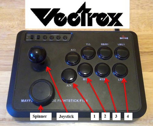 Vectrex hydra mayflash arcade - vectrex,