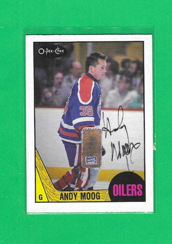 Cartolina autografa andy moog - autografa,
