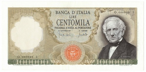 100000 lire alessandro manzoni - lire,