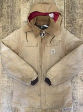 Carhartt Jacket CQ186 Mens Giacca Canvas Cotone Duck Tg 42 R Union Made USA Vtg