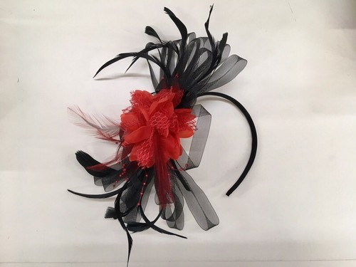 Fascinator cerchietto nero con
