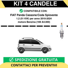 KIT 4 CANDELE per FIAT Panda