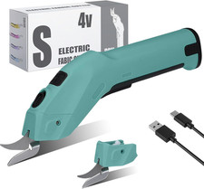 Forbici Elettriche Cutter per Tessuti, 4V 2500Mah Taglia Cartone Elettrico Con 2