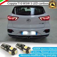 COPPIA LUCI TARGA A 5 LED PER MG ZS T10 W5W CANBUS NUOVO MODELLO