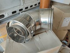 Tubo Roccheggiani DP 624130 curva 90 130 INOX Doppio Isolamento Coibentato