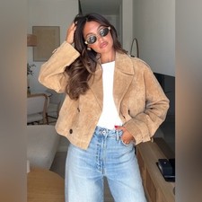 Blazer Zara 100% PELLE CROPPED