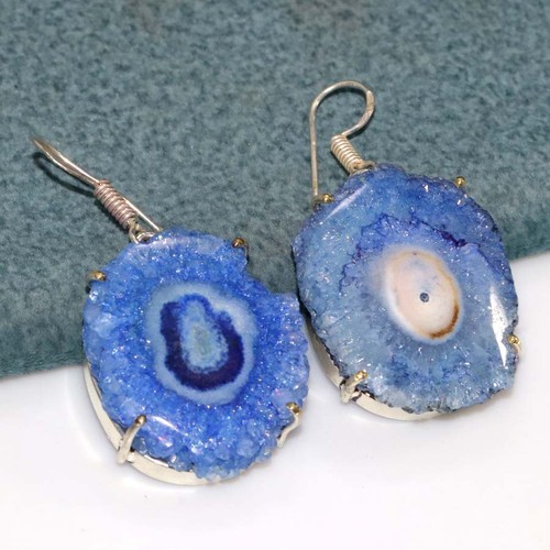 Orecchini quarzo solare blu - quarzo,
