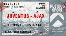 JUVENTUS-AJAX-COPPA CAMPIONI-Torino 15-Marzo-1978-N°010137-DISTINTI CENTRALI-