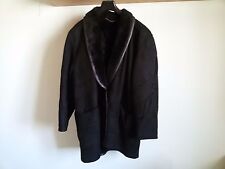 Vintage GIACCONE DONNA SHEARLING Vera Pelle SCAMOSCIATO tg.44 Made ITALY '80s