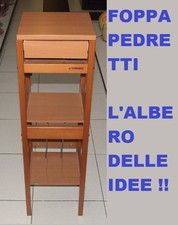 FOPPAPEDRETTI TAVOLINO PORTA LUME TELEFONO COLONNA TAVOLO NOCE 47852 