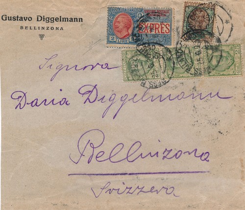 Italia 1926 busta ambulante - italia,