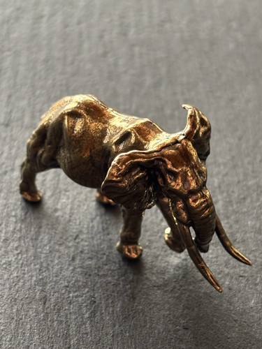 Elefante ottone con zanne - in,