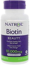 NATROL, BIOTINA Capelli Sani Pelle Unghie 10.000mcg 100 Compresse SUPER PREZZO