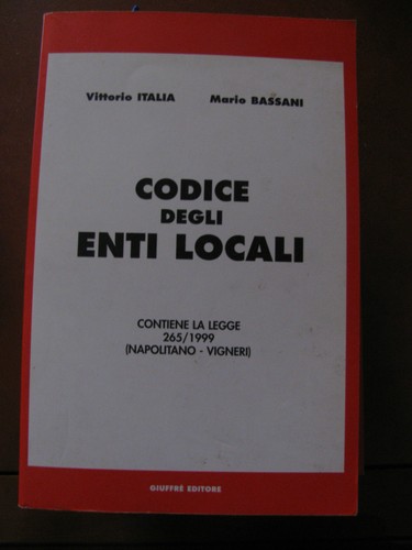 Codice degli enti locali - ., v