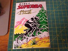 ADESIVO VINTAGE STICKER kleber CICLI SUPERBA BICI BIKE 