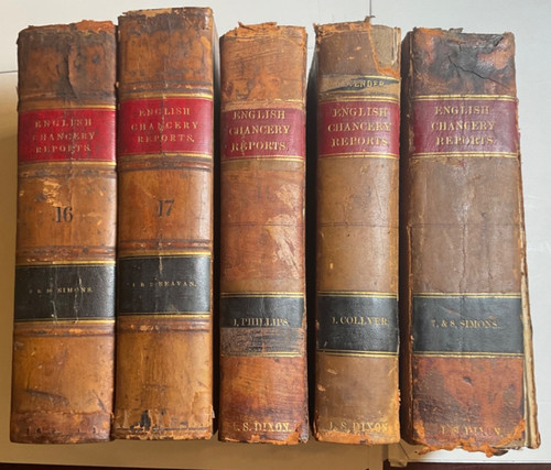Lot antique law books - 5,