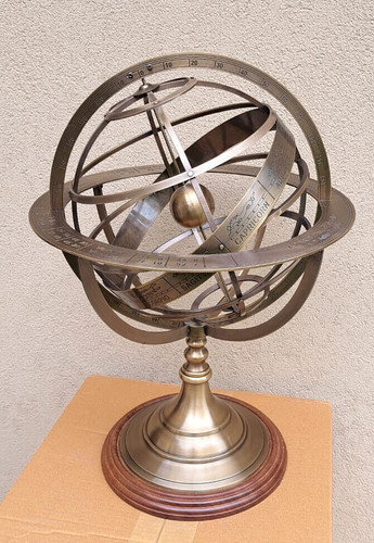 Maxi sfera armillare brunita - sfera, h