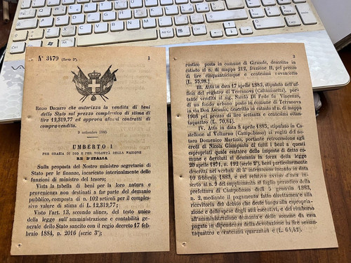 Regio decreto aut - aut, beni