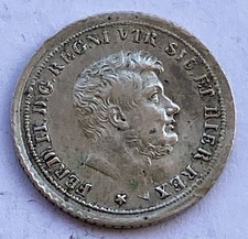HN Napoli Ferdinando II di Borbone 1853 5 grana Ag Gig#181a+b RR  r202