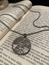 Collana pentacolo e albero della vita dark gothic esoterismo wicca paganesimo