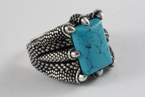 Anello drago gothic con pietra - drago,