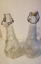 BOTTIGLIA IN VETRO TRASPARENTE CON TAPPO Meccanico IDEALE PER LIQUIDI VINTAGE 