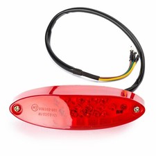 Fanale Posteriore Faro Freno Moto Omologato Universale Luce Led 12V Rosso