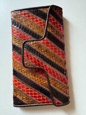 Pochette Anni ’70 NUOVA in pelle di serpente multicolor