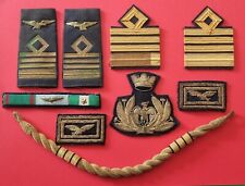 COPPIA GRADI COLONNELLO NASTRINI TUBOLARI TRAVETTE FREGIO BERRETTO SOGGOLO AERO