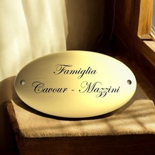 Targa Ovale in Ottone per