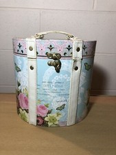 Scatola Contenitore Da Arredo, Fiori Floreale, Cartone, Rosa Azzurro Bianco