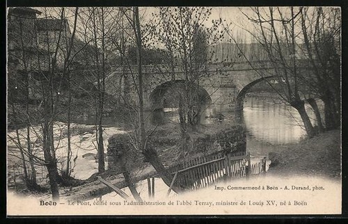 Cpa boën pont édifié - cpa, le