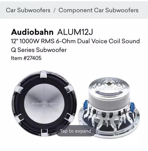 Audiobahn subwoofer - , 12"