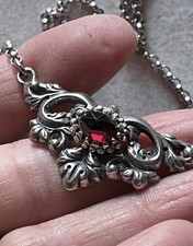Antique 925 silver and garnet