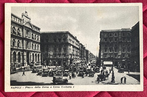 Cartolina napoli piazza della - napoli, "piazza