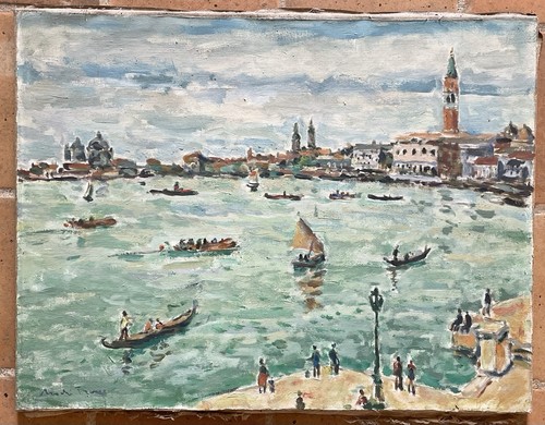 Tableau huile sur toile - toile, marine