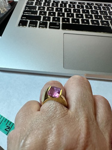 Anello rettangolare oro - anello,