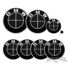 Per BMW Badge Fibra di