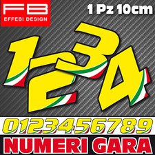 Adesivi Stickers NUMERI GARA italy carena Auto Moto Gp Cross tricolore a scelta