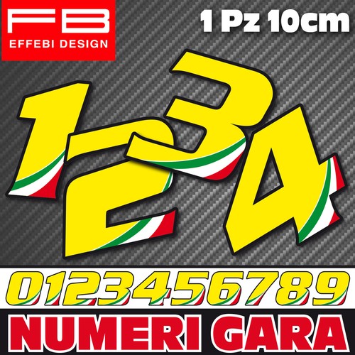 Adesivi stickers numeri gara - numeri,