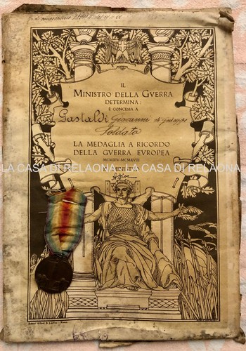 Diploma medaglia a ricordo - medaglia,