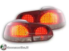 Coppia fari fanali posteriori Tuning LED scuri per VW Golf VI 6 2008-2012 014